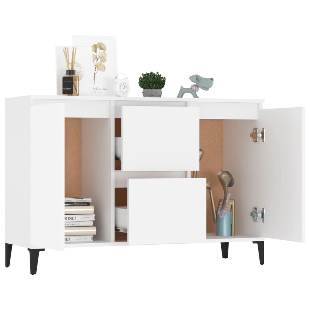 Buffet blanc 102x35x70 cm bois d'ingénierie - XIOS