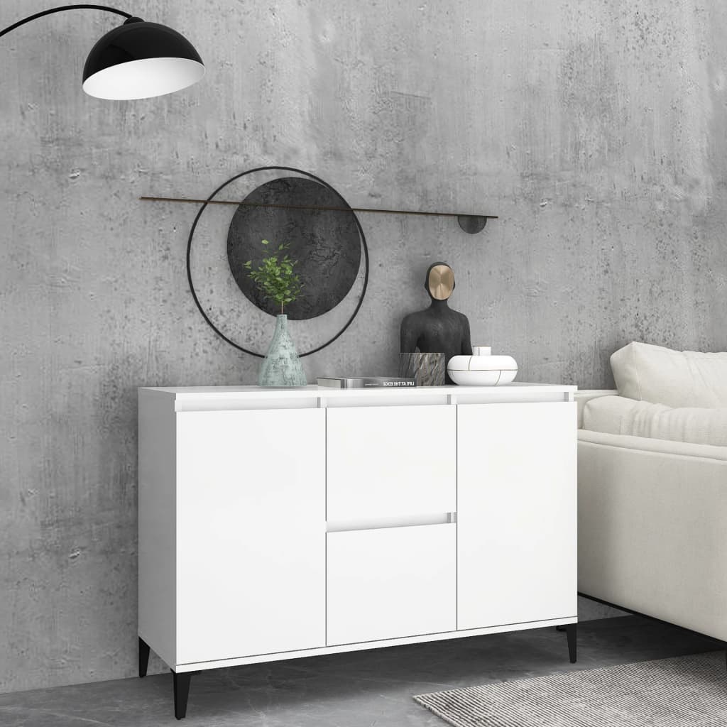Buffet blanc 102x35x70 cm bois d'ingénierie - XIOS