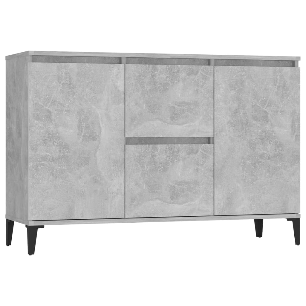 Buffet gris béton 104x35x70 cm bois d'ingénierie