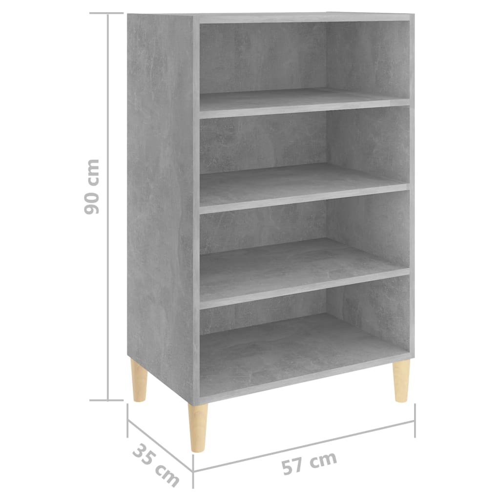 Buffet gris béton 57x35x90 cm bois d'ingénierie - XIOS