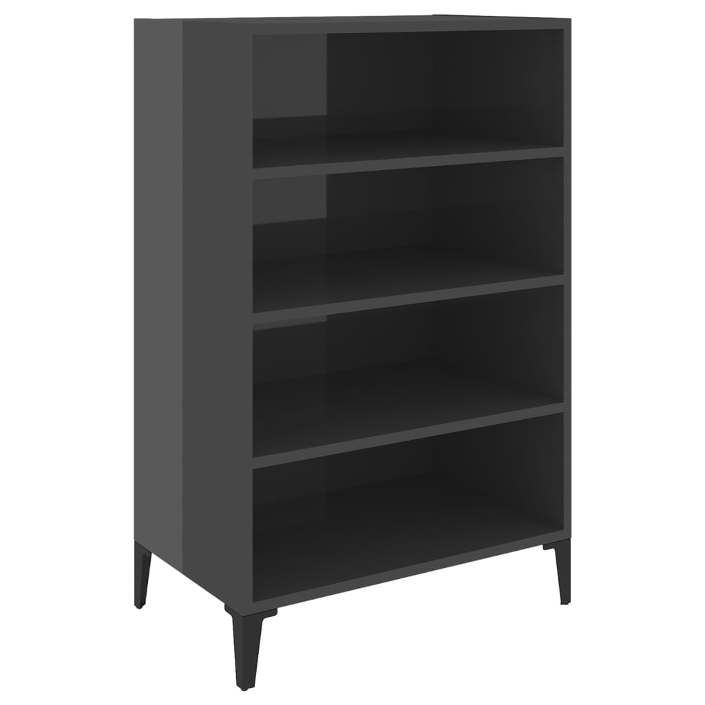 Buffet Gris brillant 57x35x90 cm Aggloméré - XIOS
