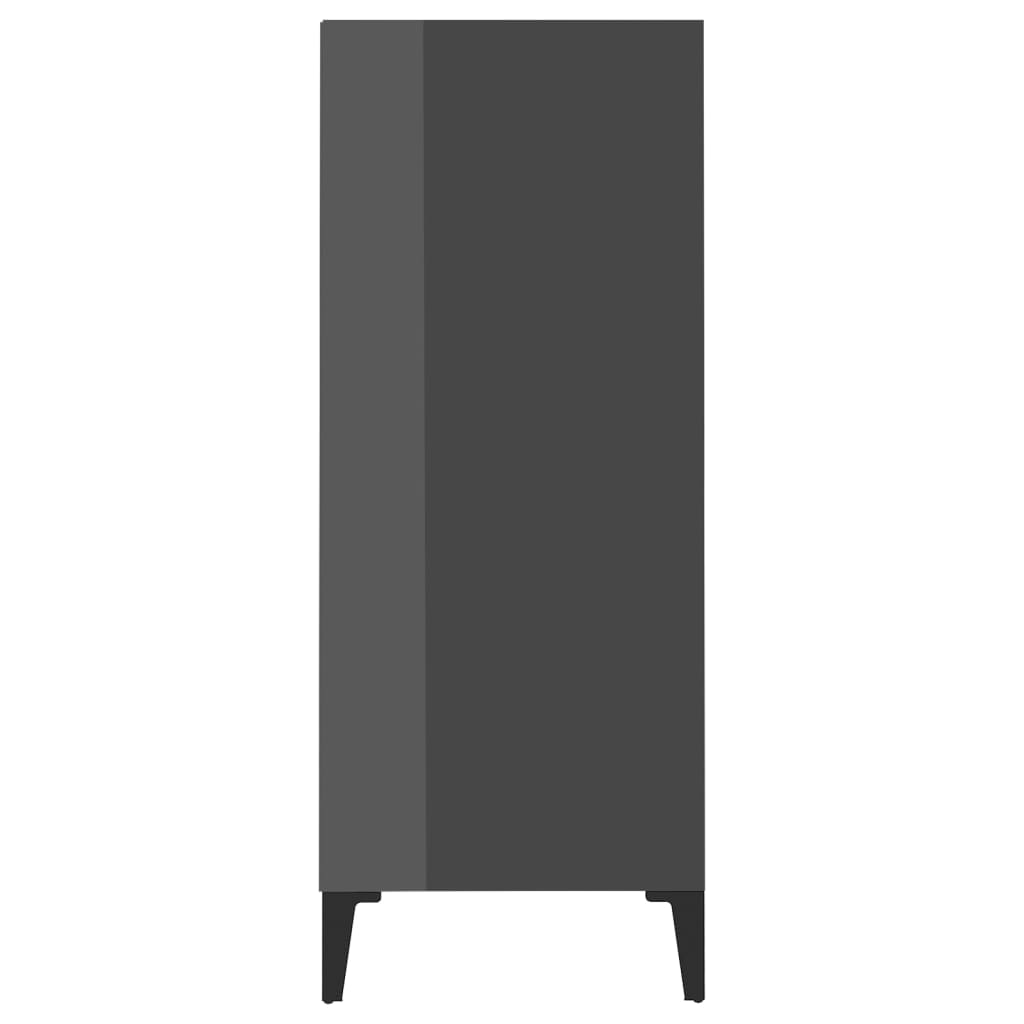 Buffet Gris brillant 57x35x90 cm Aggloméré - XIOS