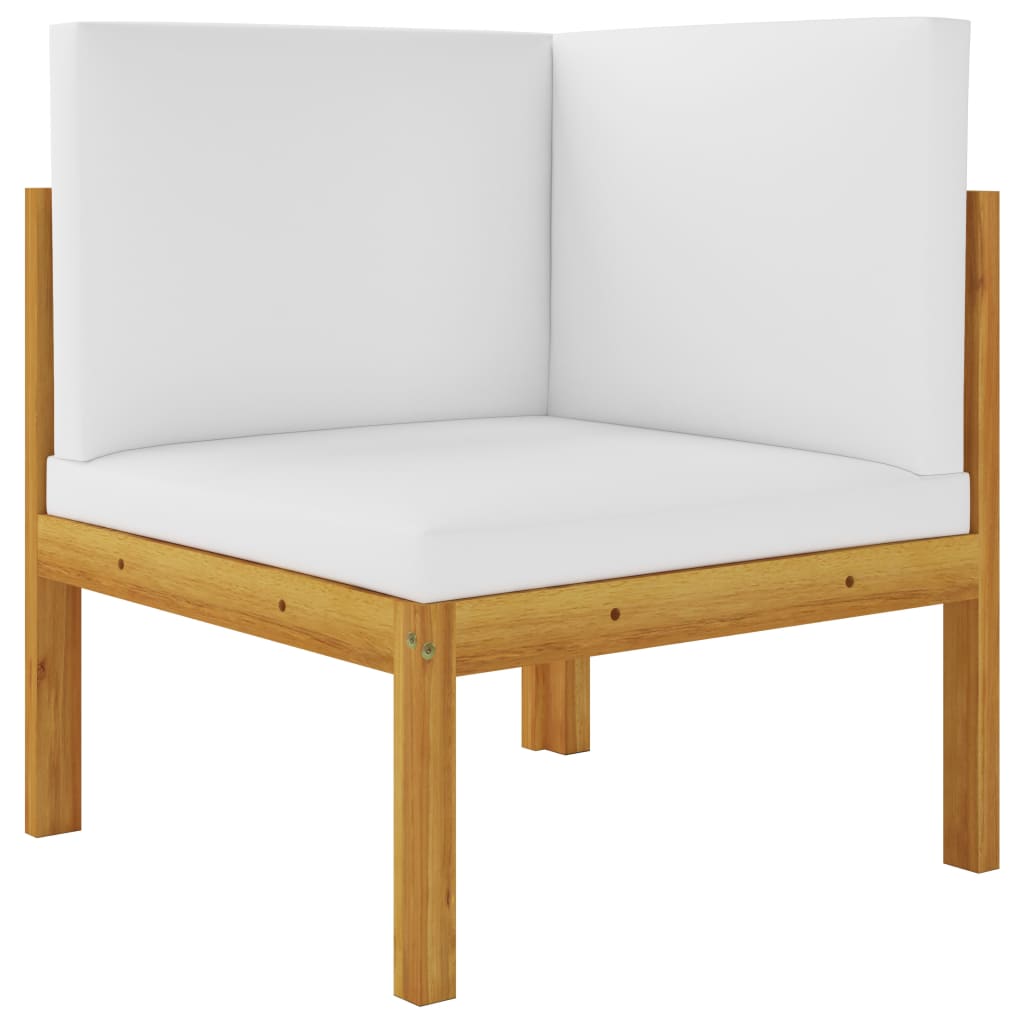 Banc de jardin 2 places avec coussins en bois d'acacia et corde