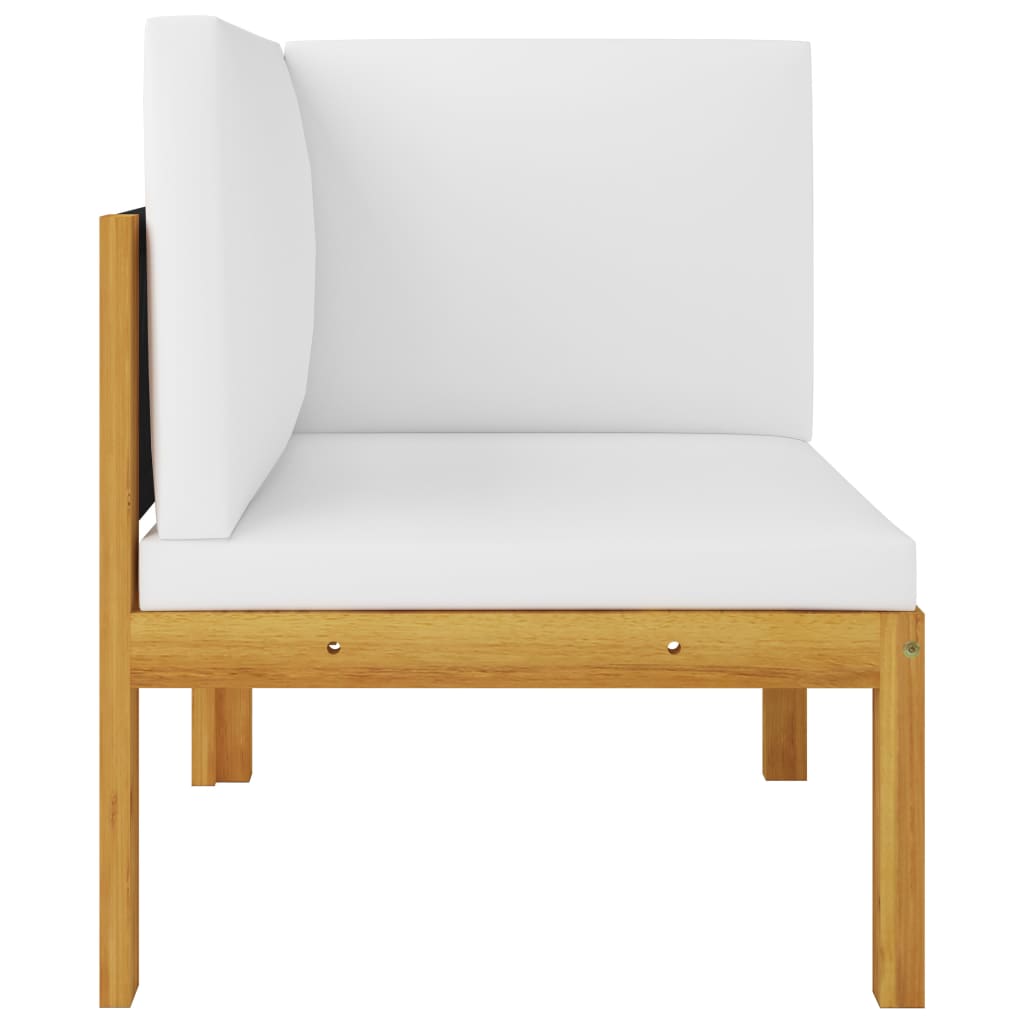 Banc de jardin 2 places avec coussins en bois d'acacia et corde