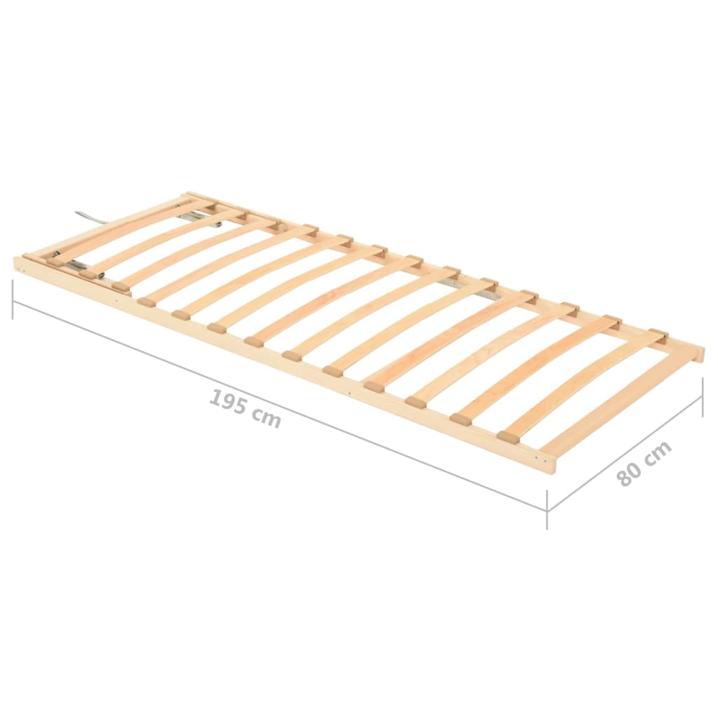 Sommier à lattes sans matelas tête de lit réglable 80x200 cm - XIOS