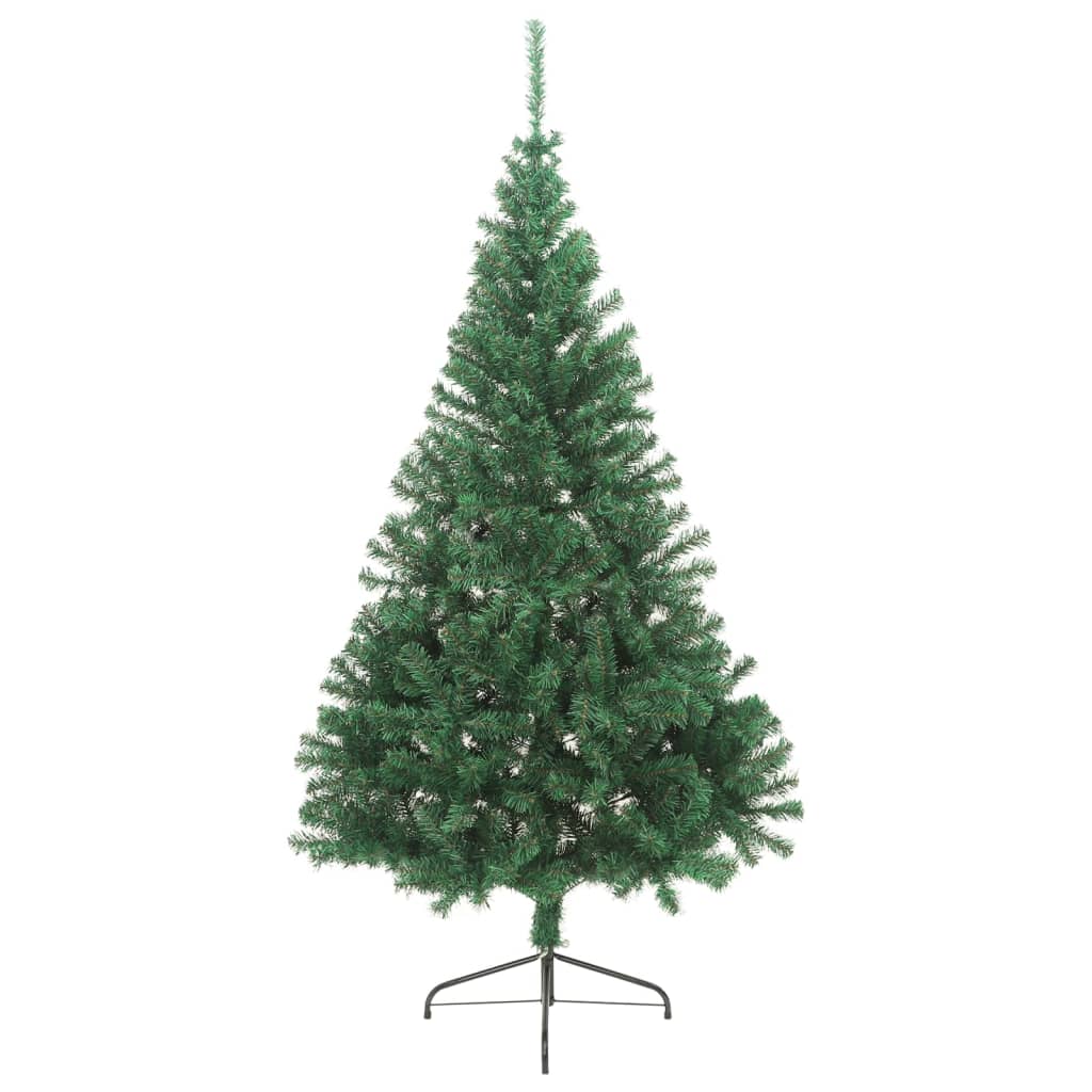 Sapin de Noël artificiel moitié avec support vert 240 cm PVC - XIOS