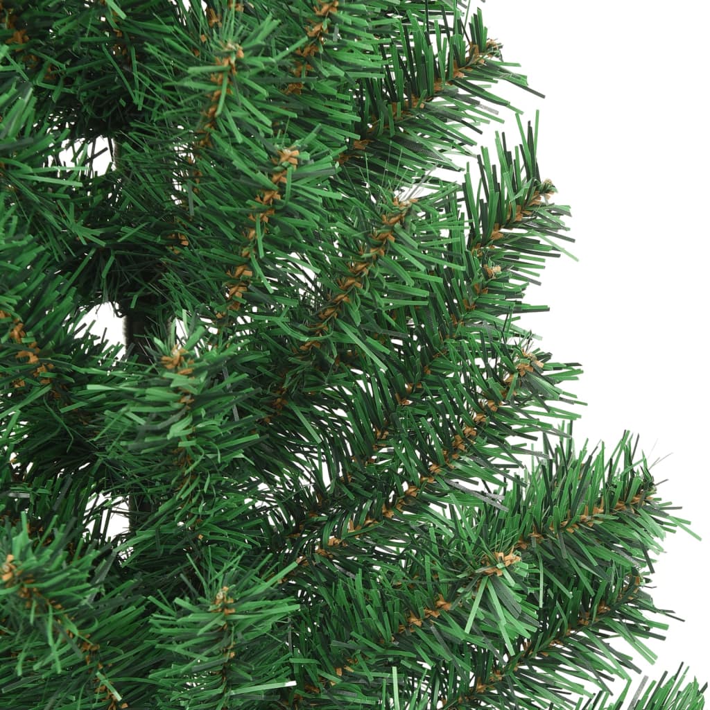 Sapin de Noël artificiel moitié avec support vert 240 cm PVC - XIOS