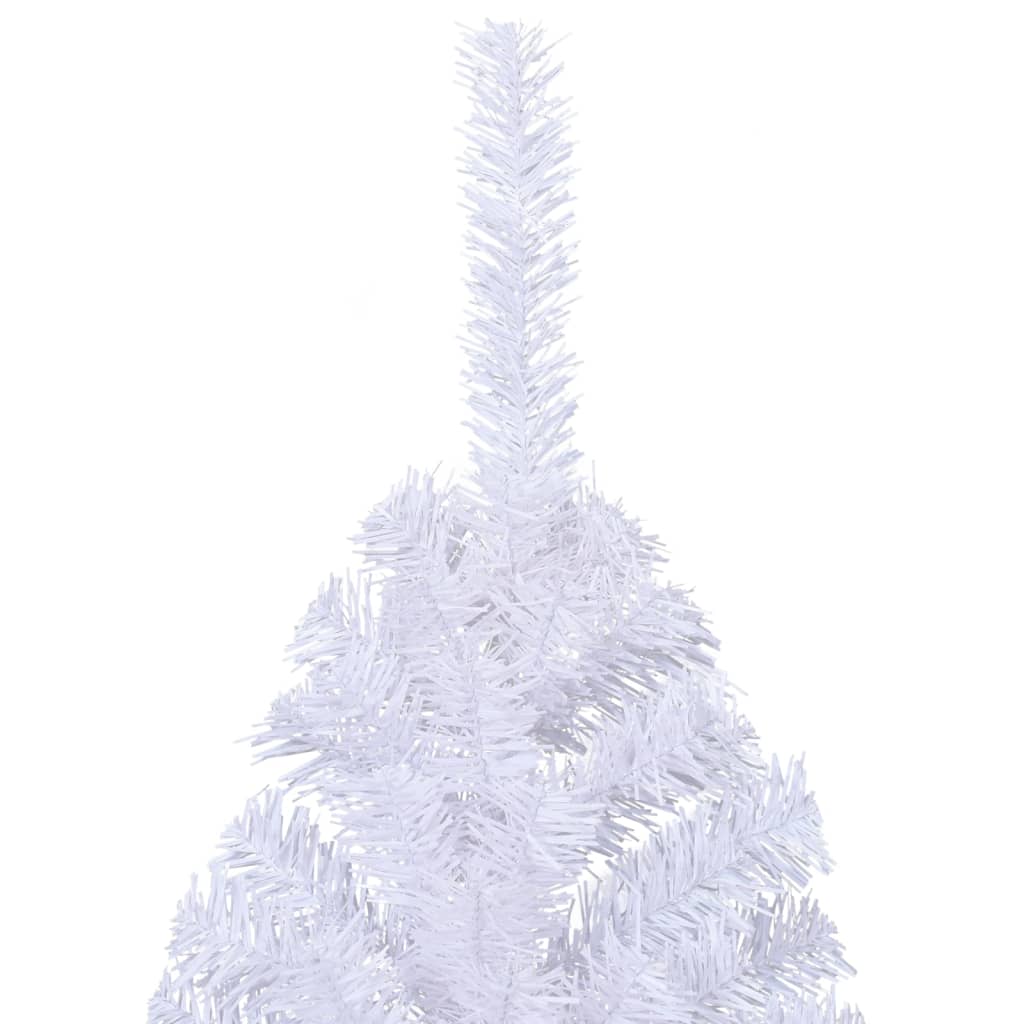 Sapin de Noël artificiel moitié avec support blanc 240 cm PVC - XIOS