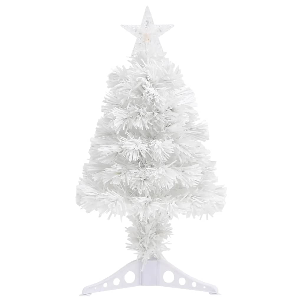 Arbre de Noël artificiel pré-éclairé blanc 64 cm fibre optique - XIOS