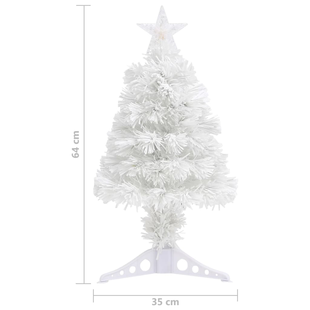 Arbre de Noël artificiel pré-éclairé blanc 64 cm fibre optique - XIOS