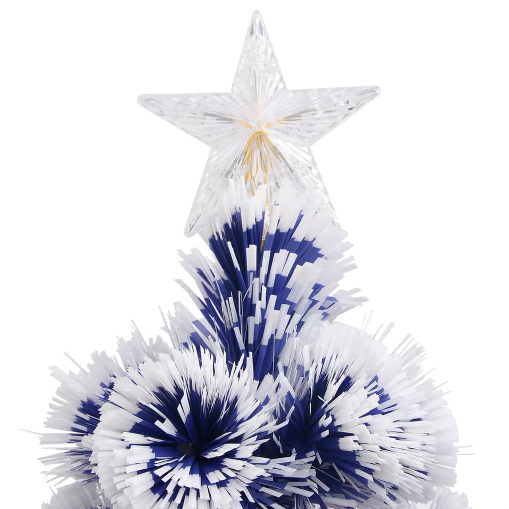 Arbre de Noël artificiel pré-éclairé blanc/bleu fibre optique - XIOS