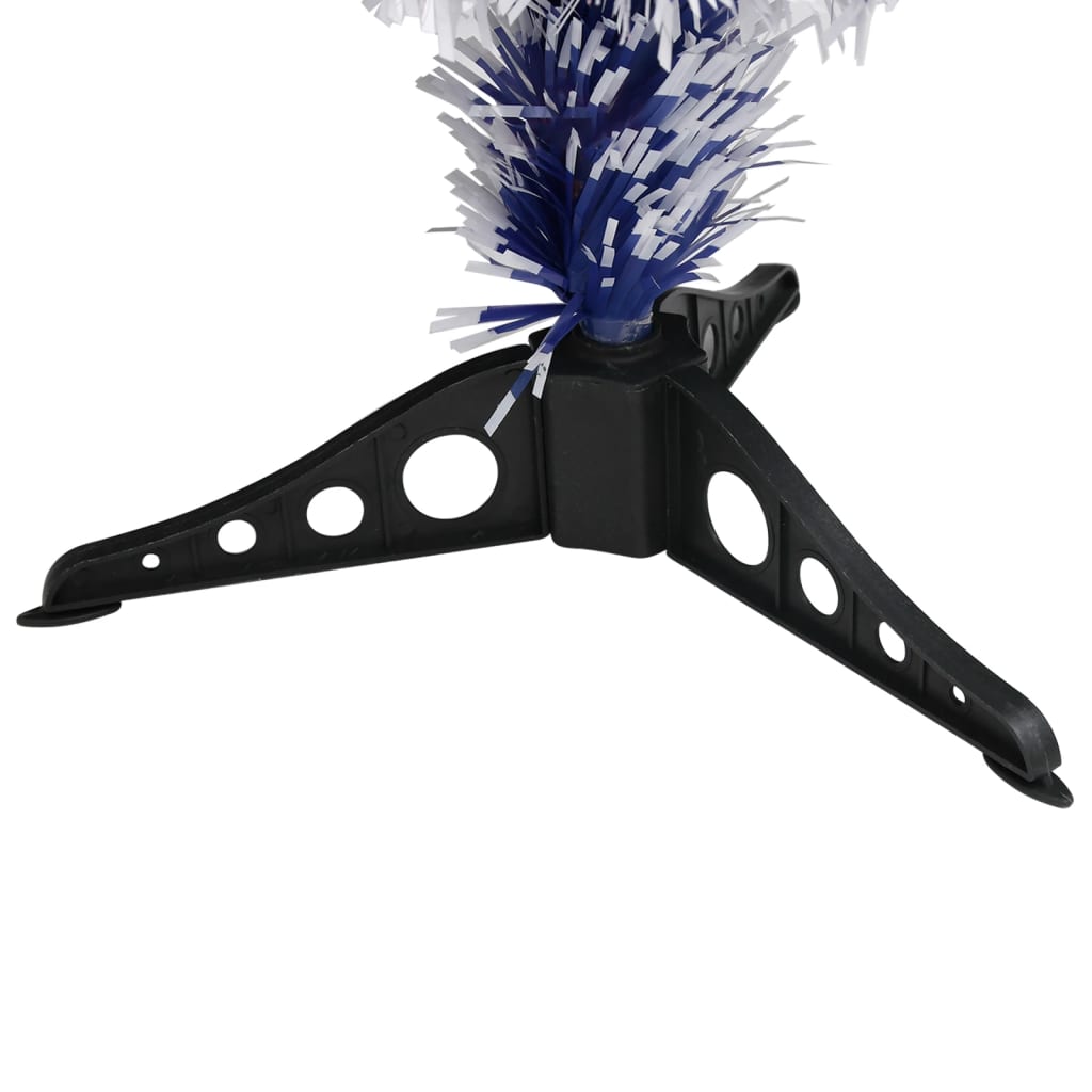 Arbre de Noël artificiel pré-éclairé blanc/bleu fibre optique - XIOS