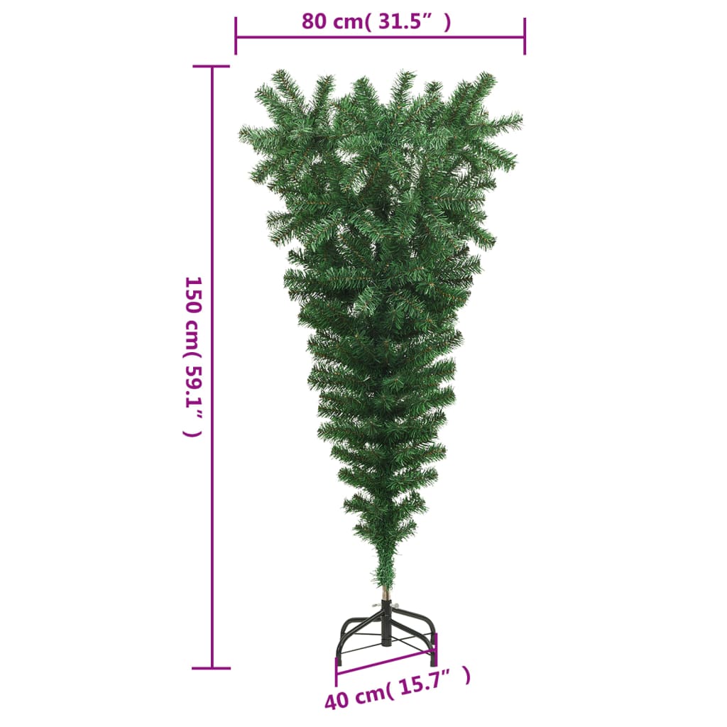 Sapin de Noël artificiel renversé avec support Vert 150 cm - XIOS