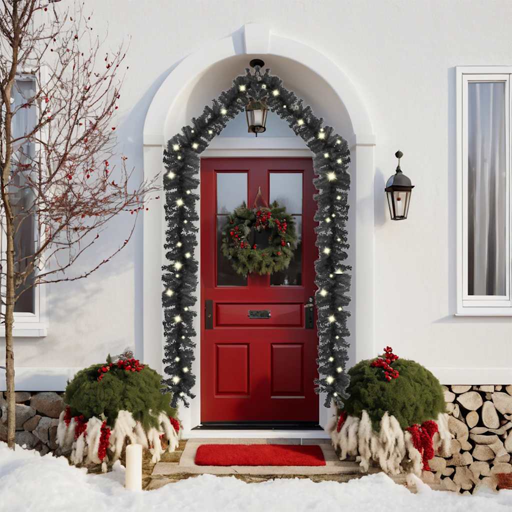 Guirlande de Noël avec lumières LED 10 m Noir - XIOS