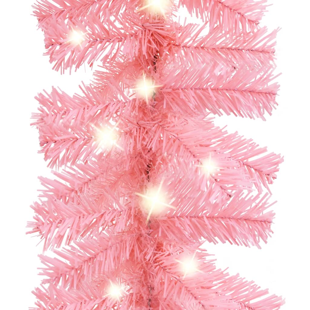 Guirlande de Noël avec lumières LED 5 m Rose