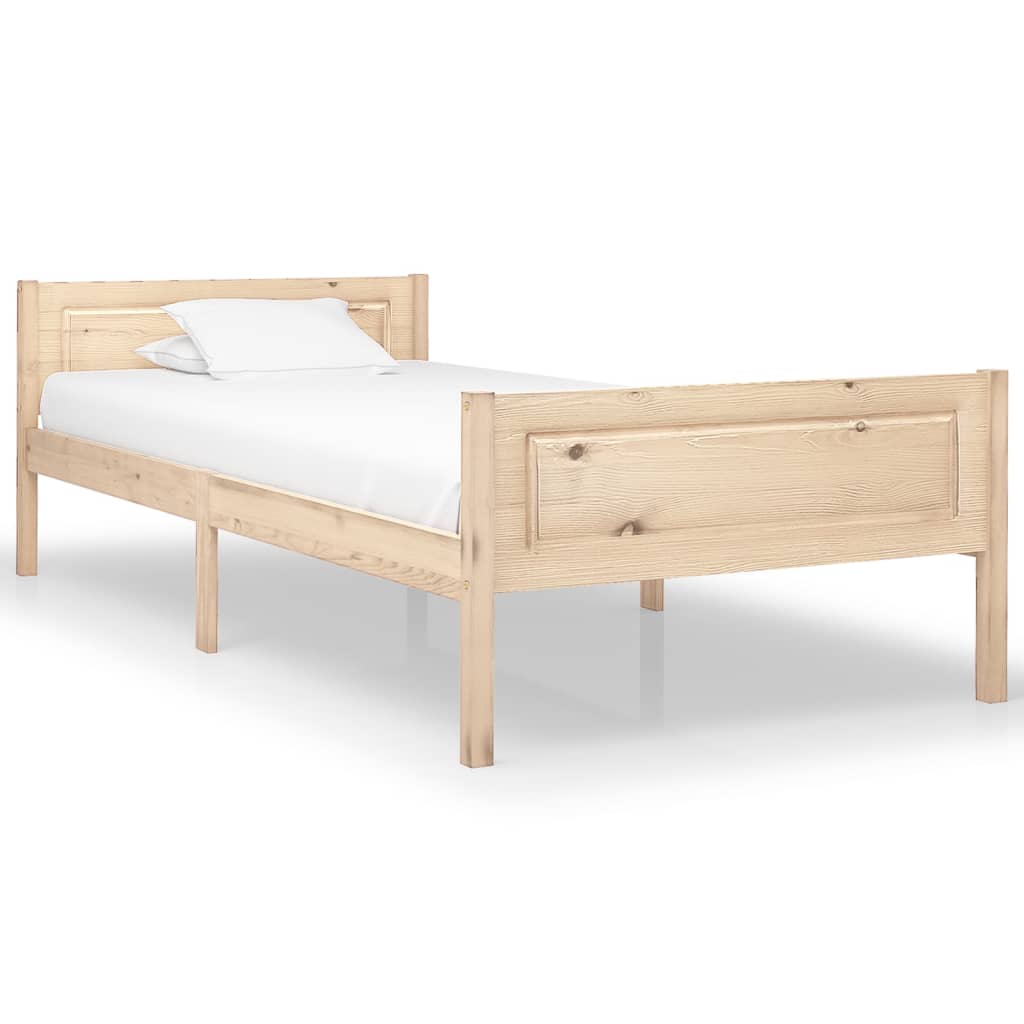 Cadre de lit sans matelas bois de pin massif 90x200 cm - XIOS
