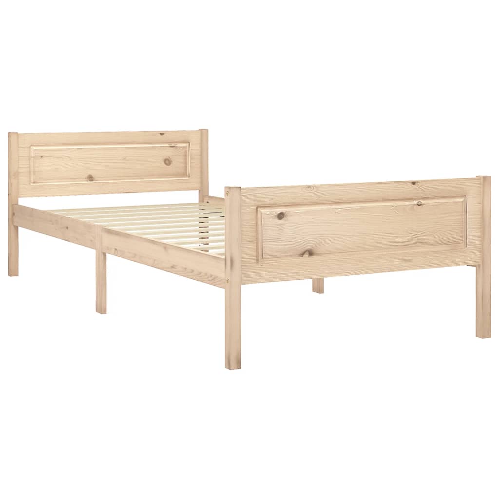 Cadre de lit sans matelas bois de pin massif 90x200 cm - XIOS