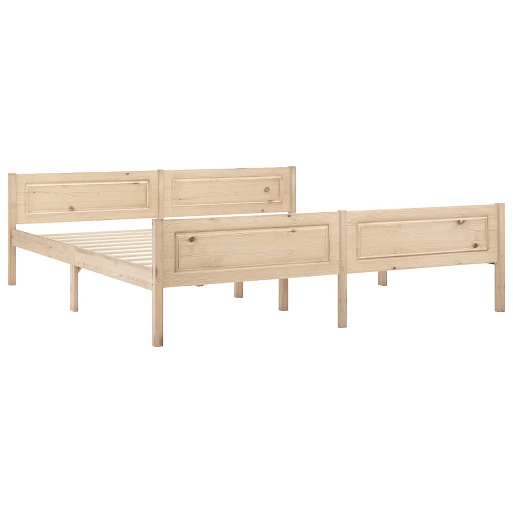 Cadre de lit sans matelas bois massif de pin 180x200 cm - XIOS