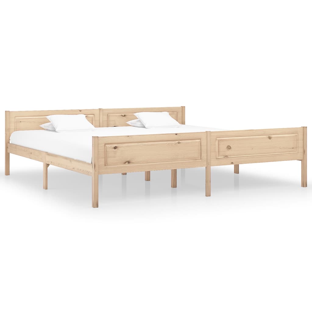 Cadre de lit sans matelas bois massif de pin 200x200 cm - XIOS