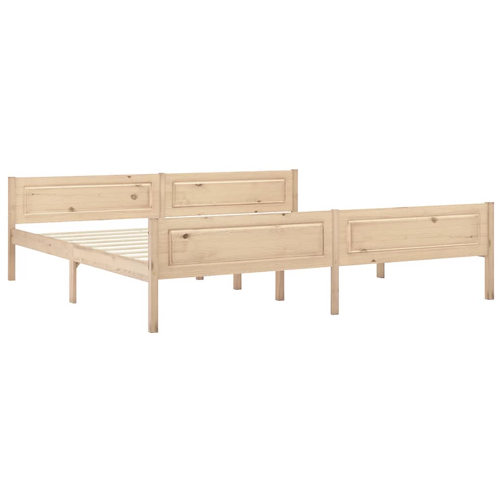 Cadre de lit sans matelas bois massif de pin 200x200 cm - XIOS
