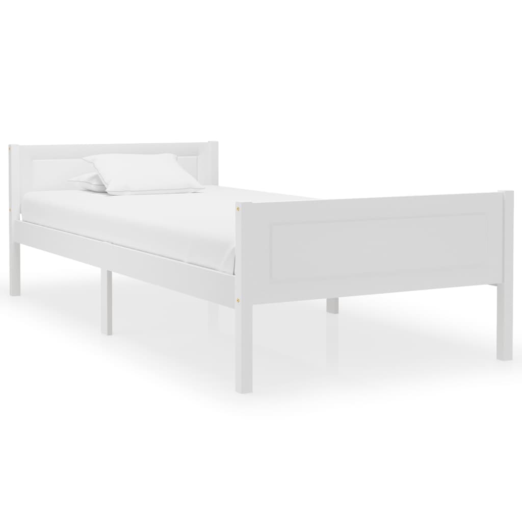 Cadre de lit Bois de pin massif Blanc 90x200 cm - XIOS