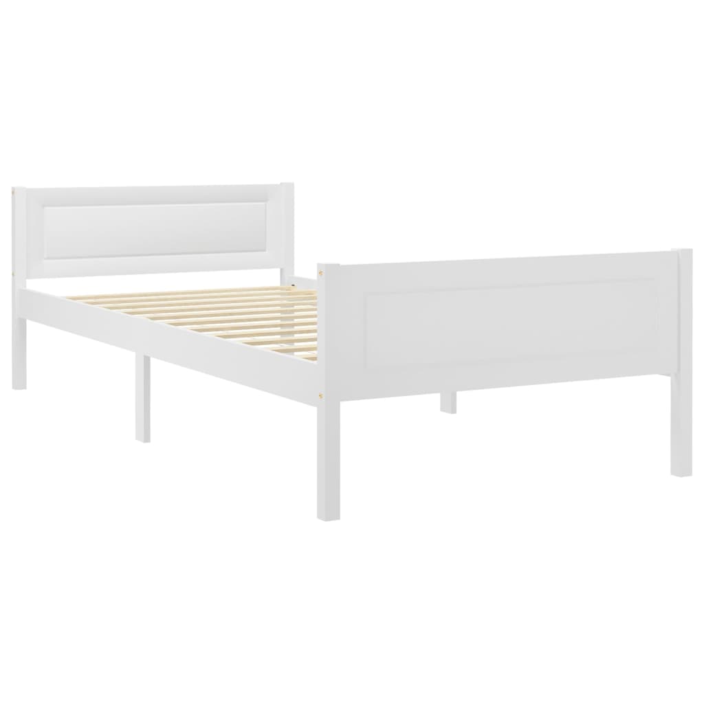 Cadre de lit Bois de pin massif Blanc 90x200 cm - XIOS