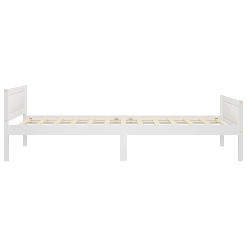 Cadre de lit Bois de pin massif Blanc 90x200 cm - XIOS