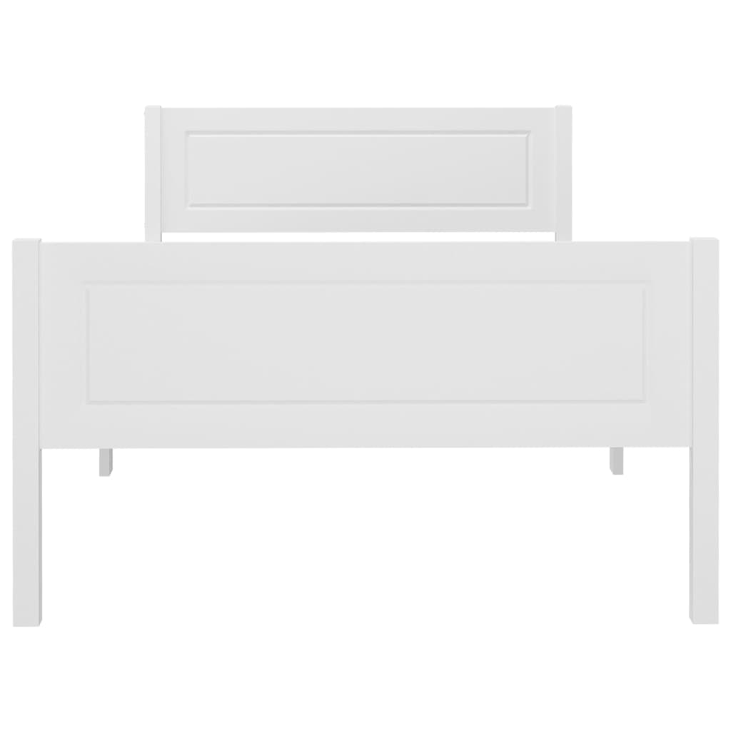 Cadre de lit Bois de pin massif Blanc 90x200 cm - XIOS