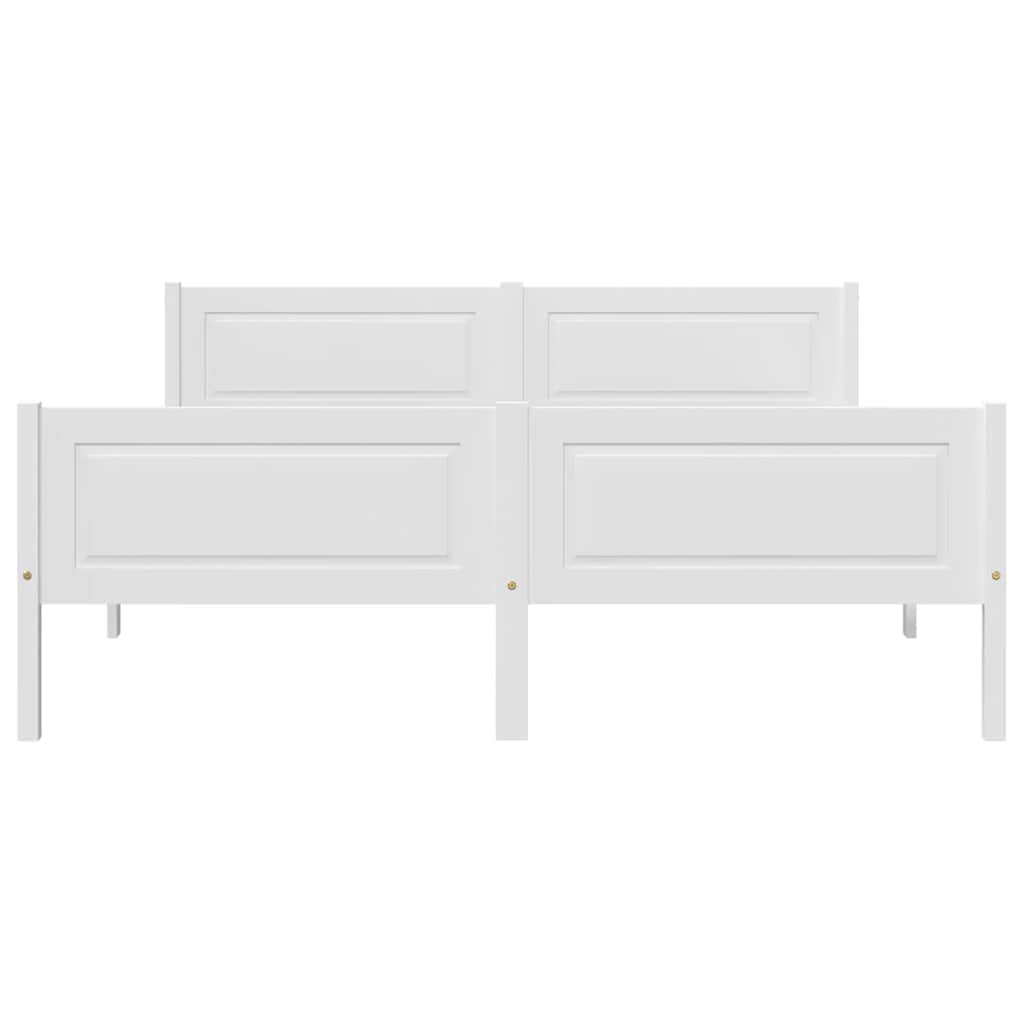 Cadre de lit sans matelas bois massif de pin blanc 140x200 cm - XIOS