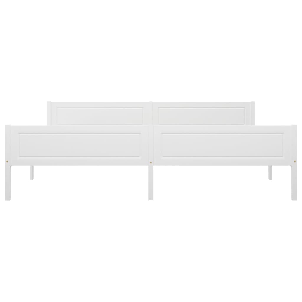 Cadre de lit sans matelas bois massif de pin blanc 200x200 cm - XIOS