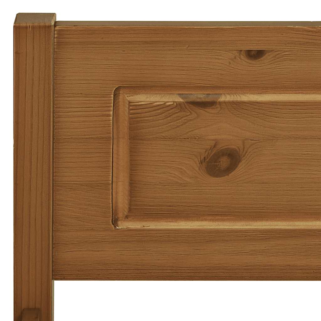 Cadre de lit sans matelas pin massif marron miel 140x200 cm - XIOS