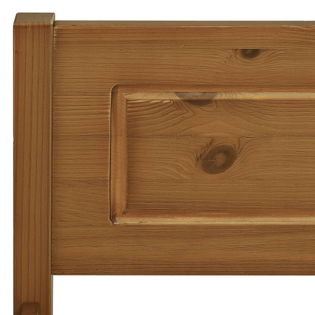 Cadre de lit sans matelas pin massif marron miel 200x200 cm - XIOS