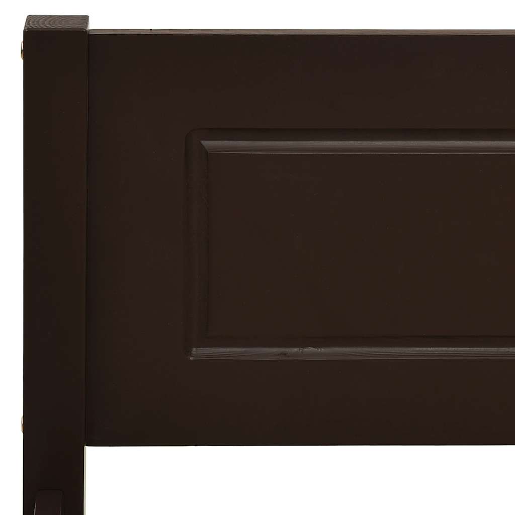 Cadre de lit sans matelas pin massif marron foncé 120x200 cm - XIOS