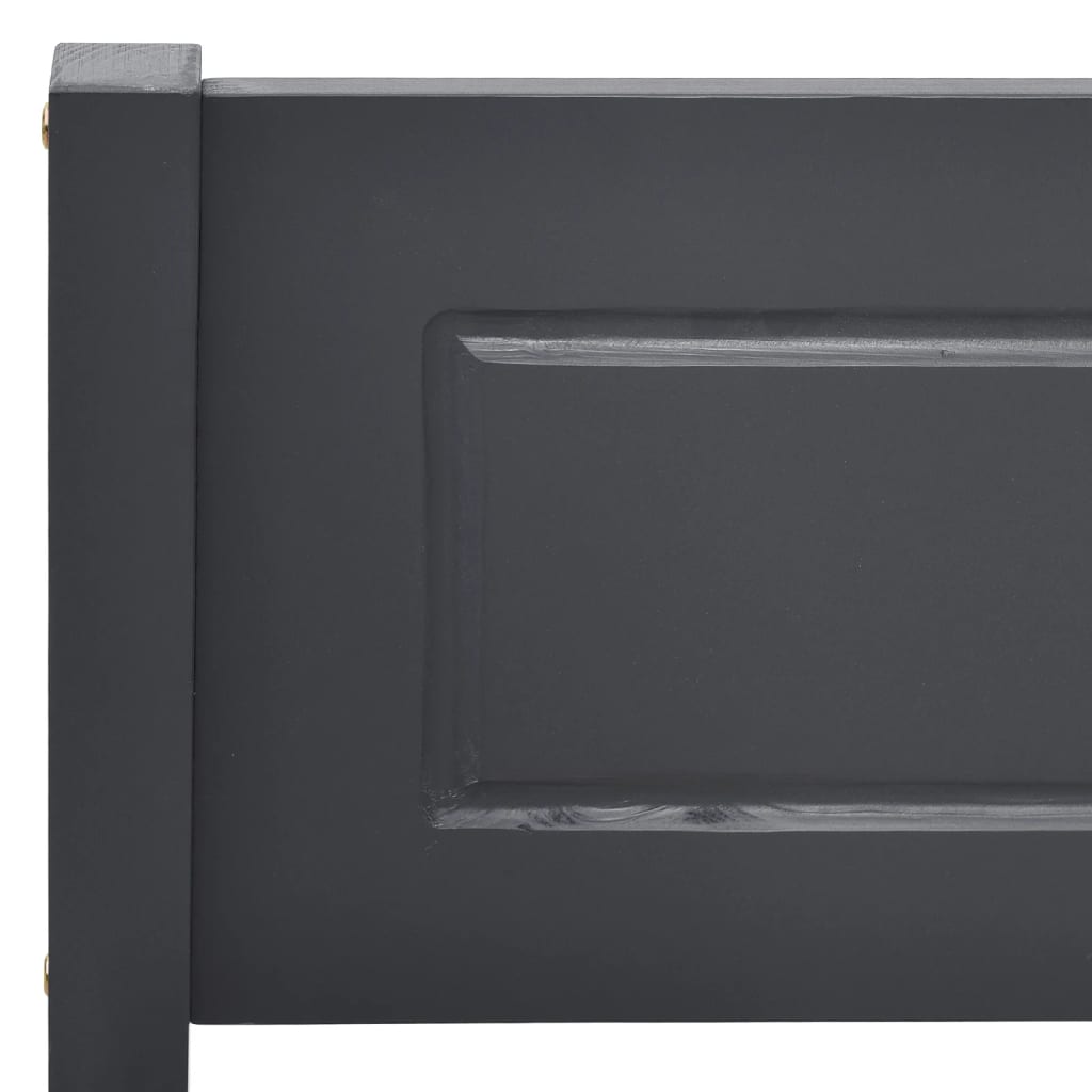 Cadre de lit sans matelas bois massif de pin gris 200x200 cm - XIOS