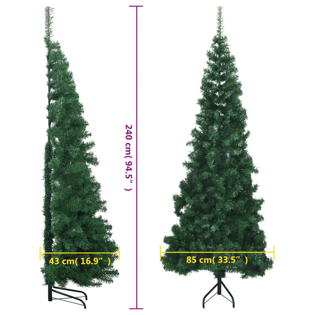 Sapin de Noël artificiel d'angle Vert 240 cm PVC - XIOS