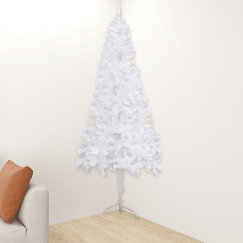 Sapin de Noël artificiel d'angle Blanc 240 cm PVC - XIOS