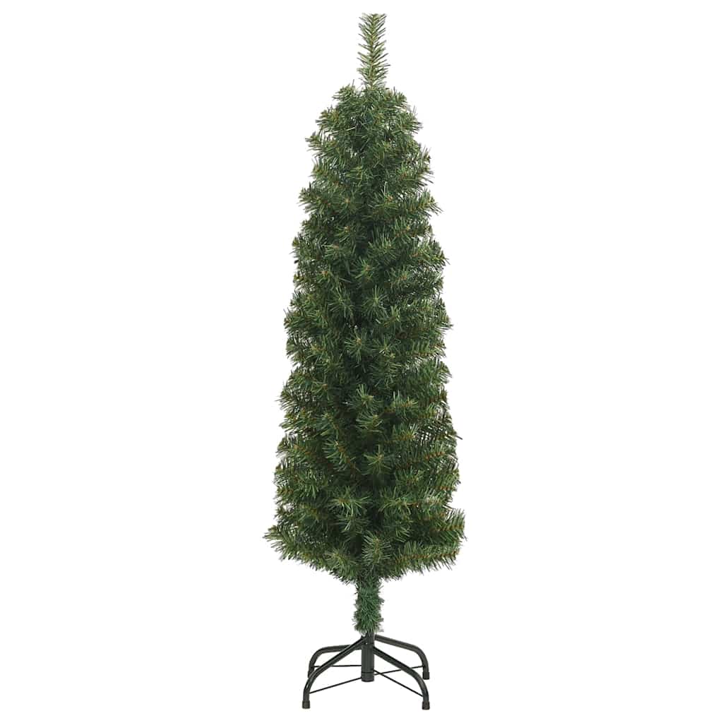 Sapin de Noël artificiel mince avec support vert 120 cm PVC - XIOS