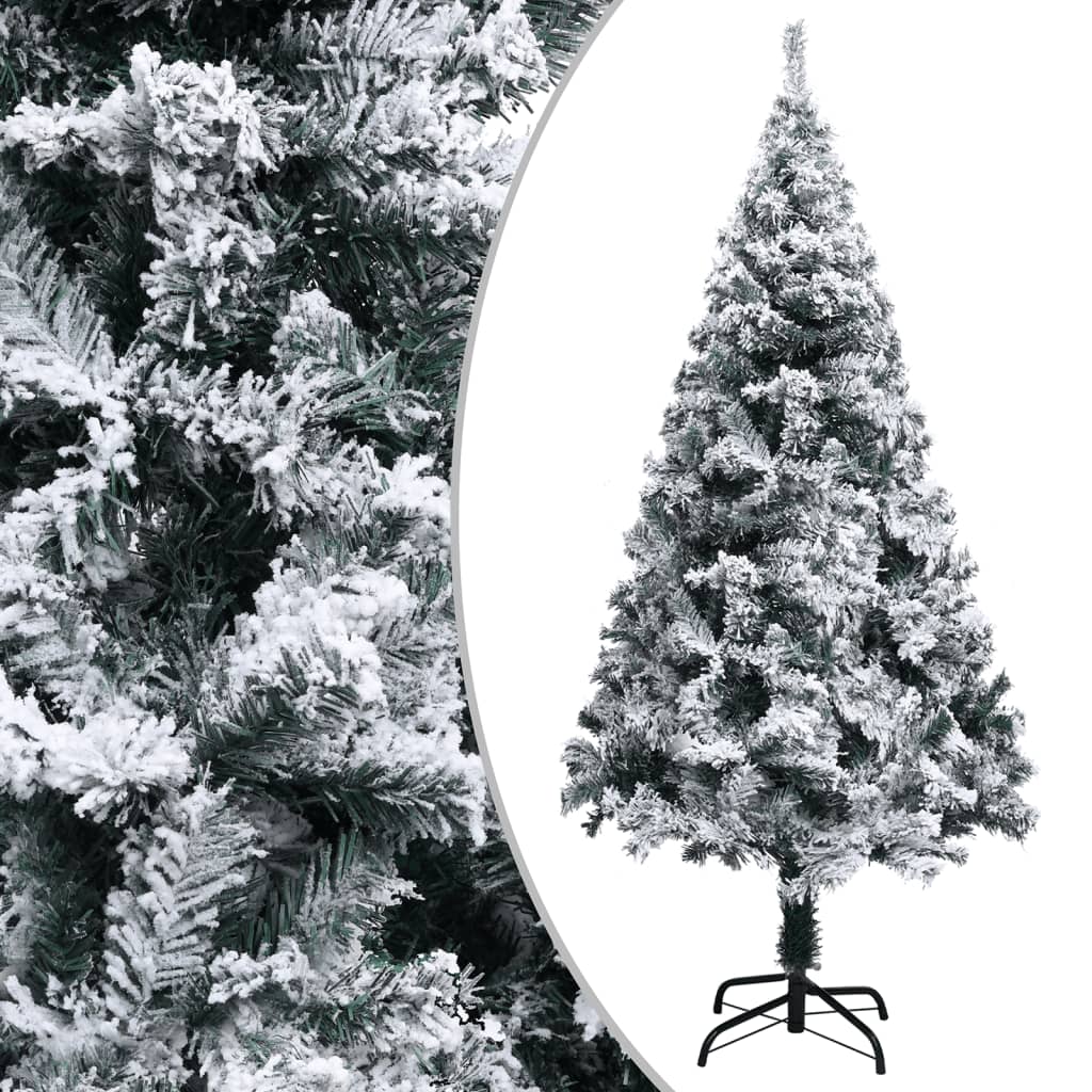 Sapin de Noël artificiel avec neige floquée vert 120 cm PVC - XIOS