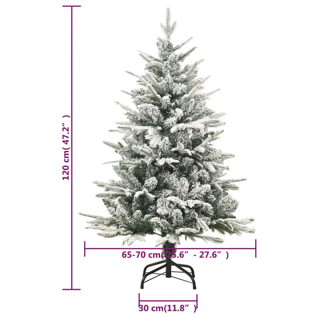 Sapin de Noël artificiel à flocons de neige Vert 120 cm PVC/PE - XIOS