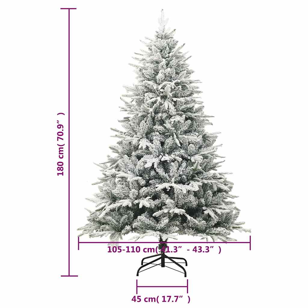 Sapin de Noël artificiel à flocons de neige Vert 180 cm PVC/PE - XIOS
