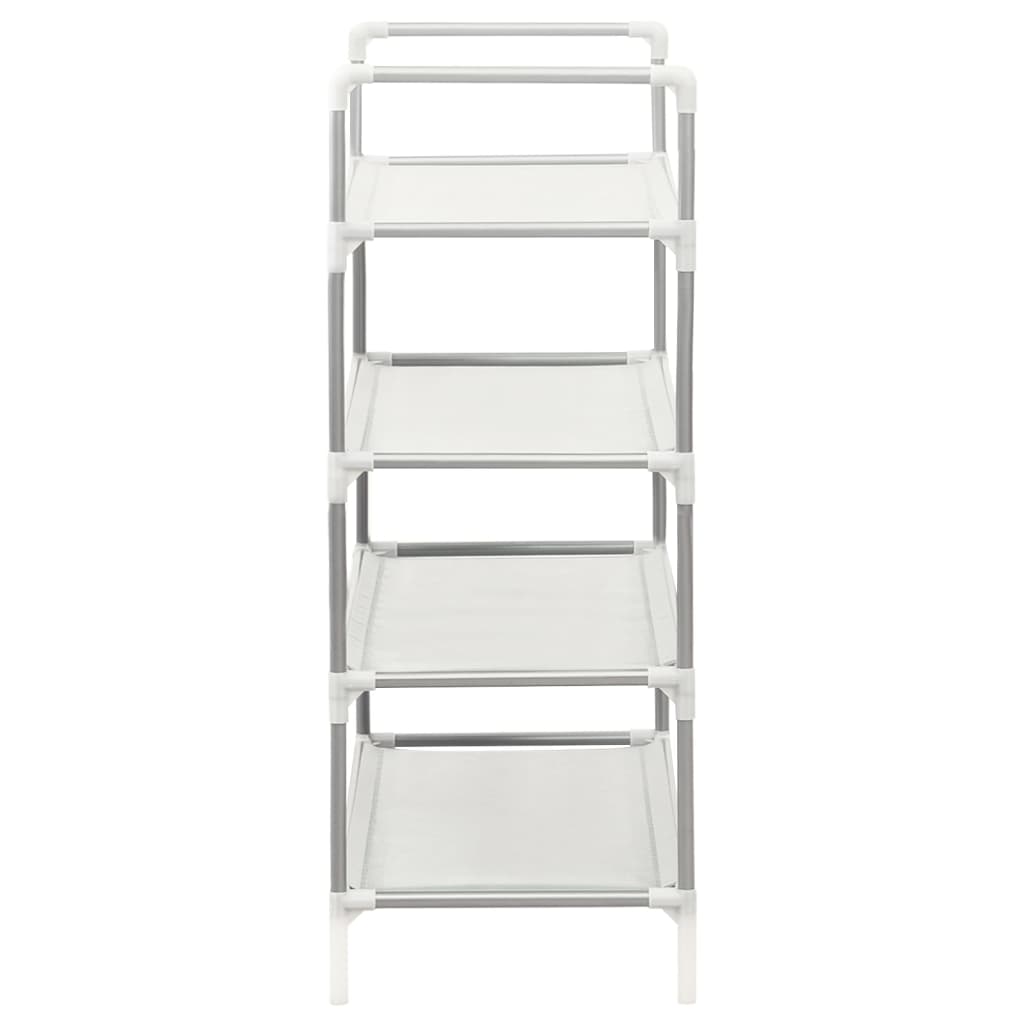 Étagère à chaussures 4 étagères Métal et tissu intissé Argenté - XIOS