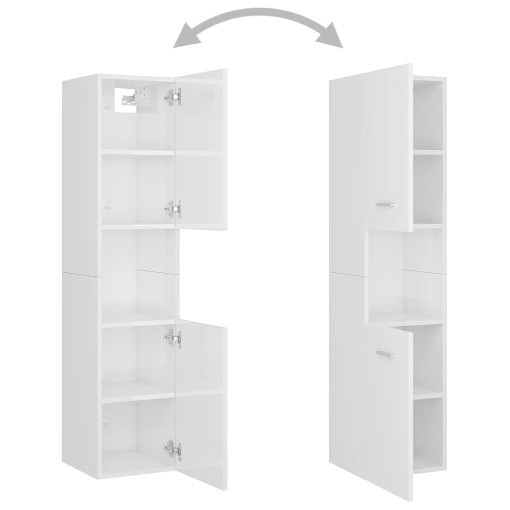 Ensemble de meubles de salle de bain Blanc Bois d'ingénierie