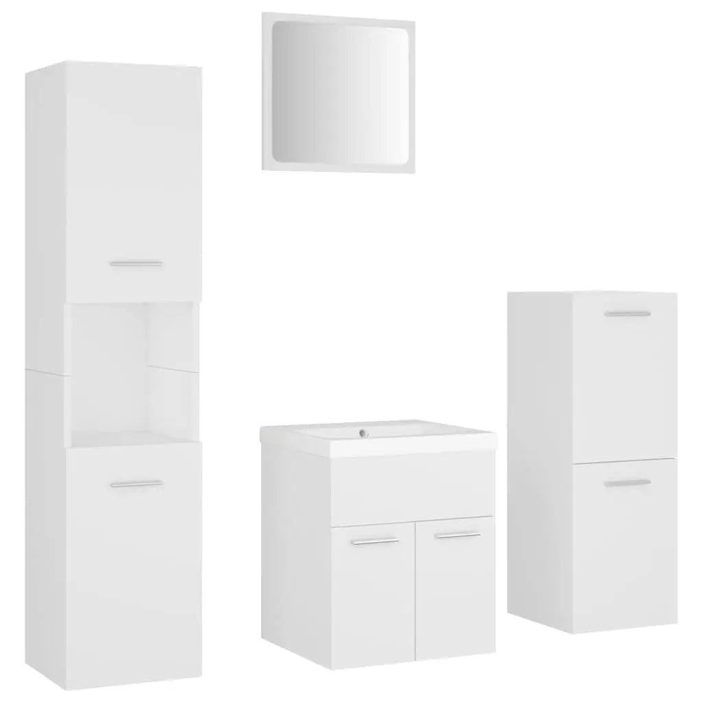 Ensemble de meubles de salle de bain Blanc Aggloméré - XIOS