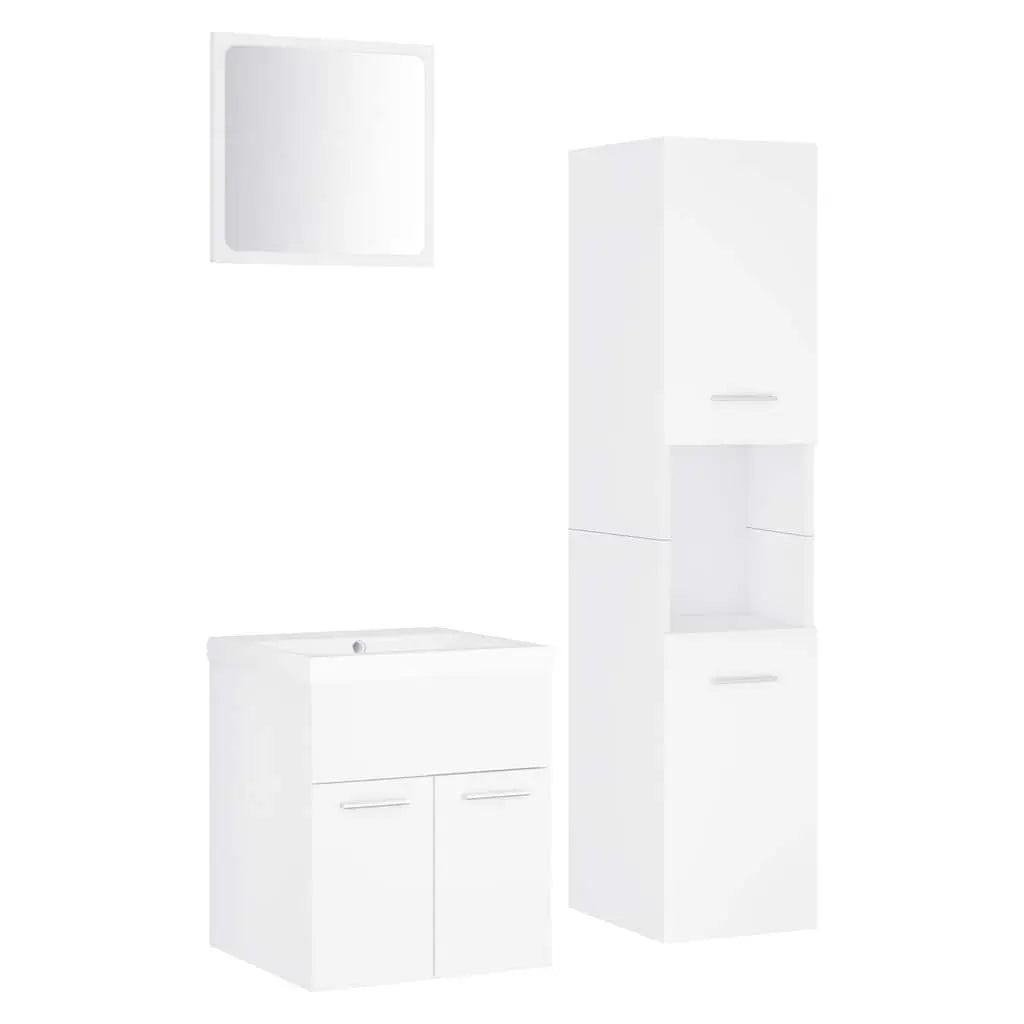 Ensemble de meubles de salle de bain Blanc Aggloméré - XIOS