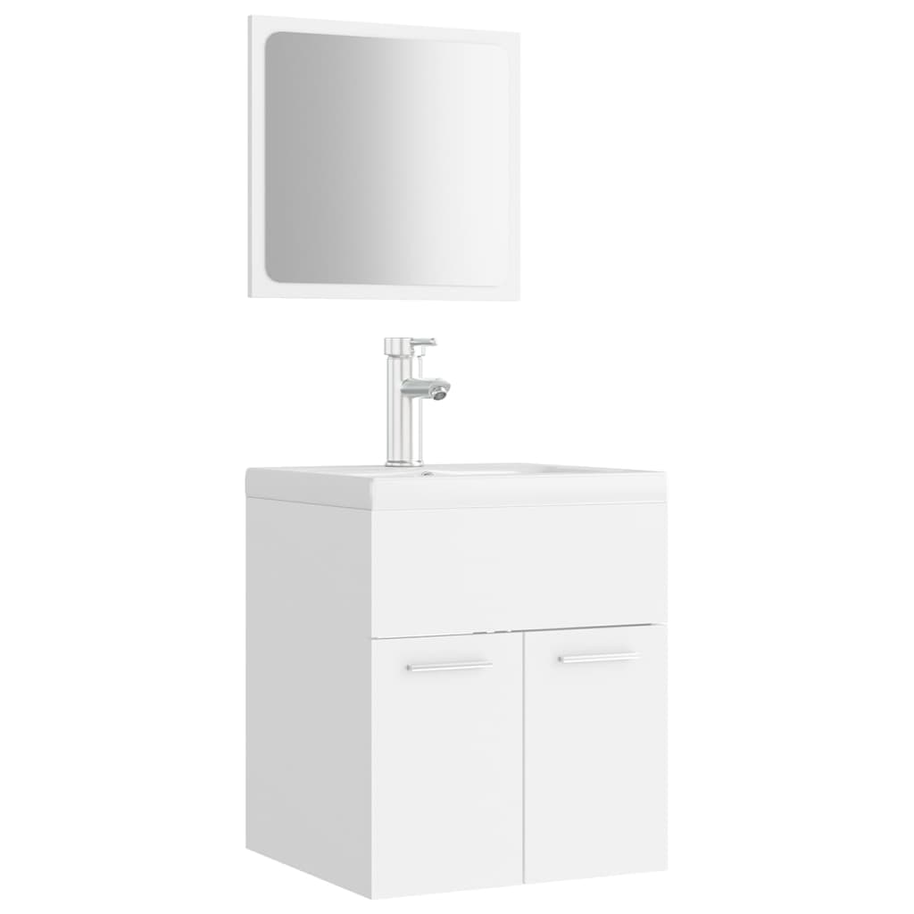 Ensemble de meubles de salle de bain Blanc Aggloméré