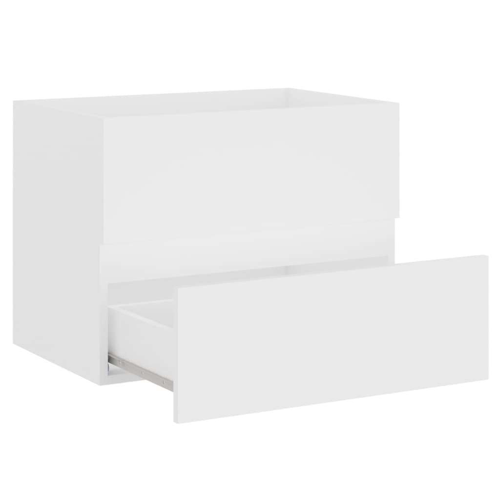 Armoire d'évier avec lavabo intégré Blanc Bois d'ingénierie - XIOS