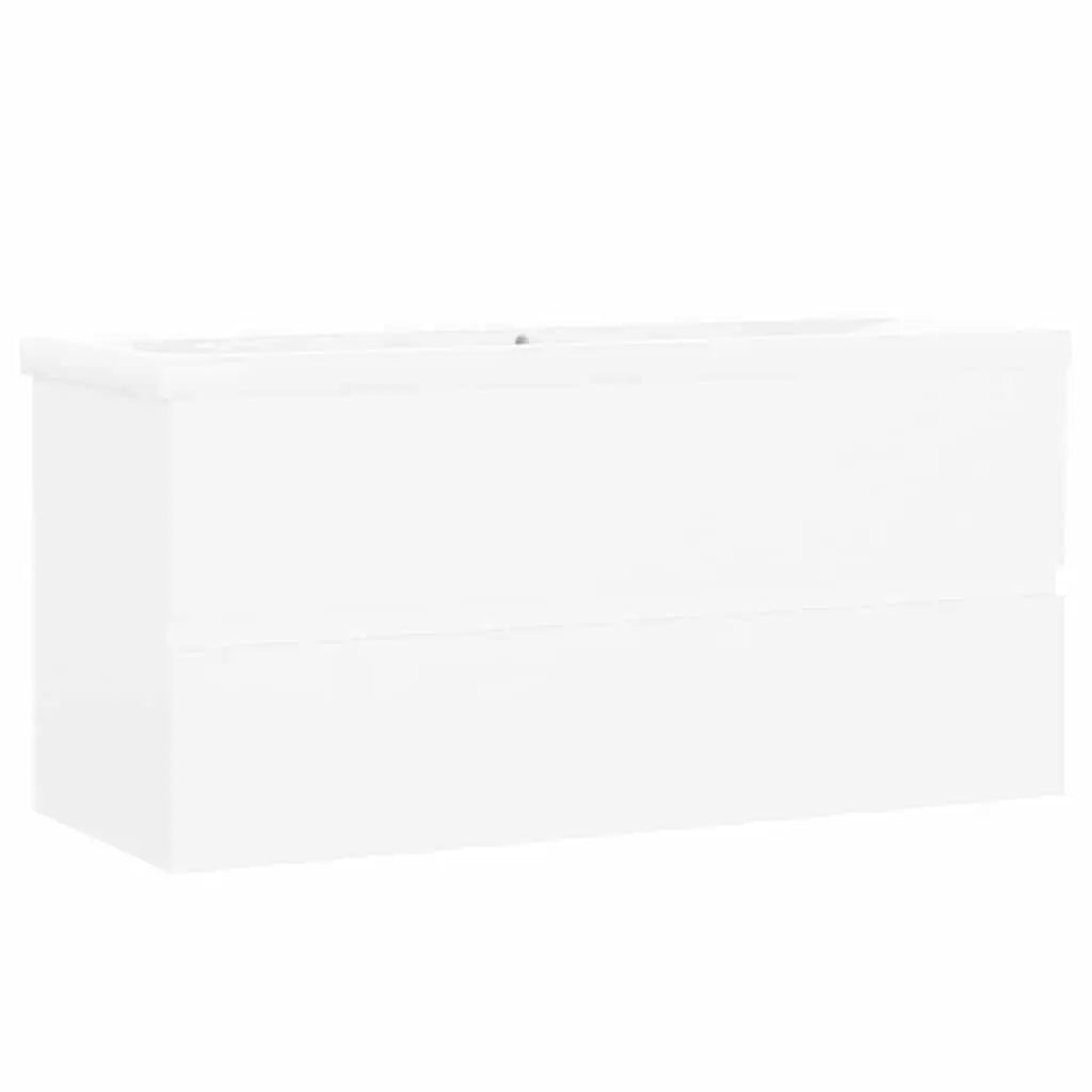 Armoire d’évier avec lavabo intégré Blanc Aggloméré - XIOS