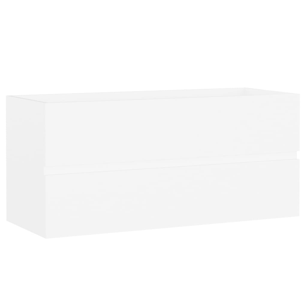Armoire d'évier avec lavabo intégré Blanc Aggloméré - XIOS