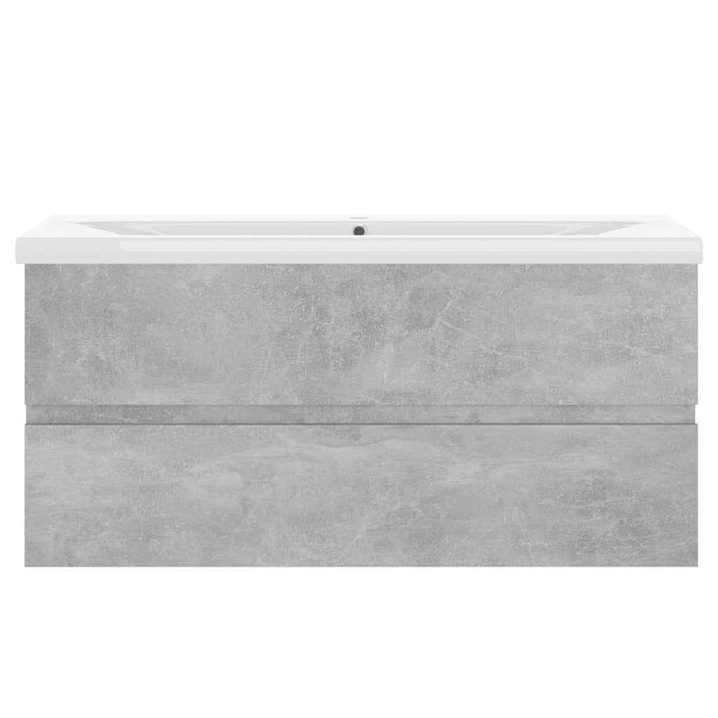Armoire d'évier avec lavabo intégré Gris béton Aggloméré - XIOS