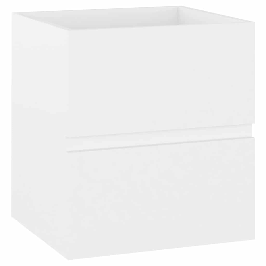 Armoire d'évier avec lavabo intégré blanc bois d'ingénierie - XIOS
